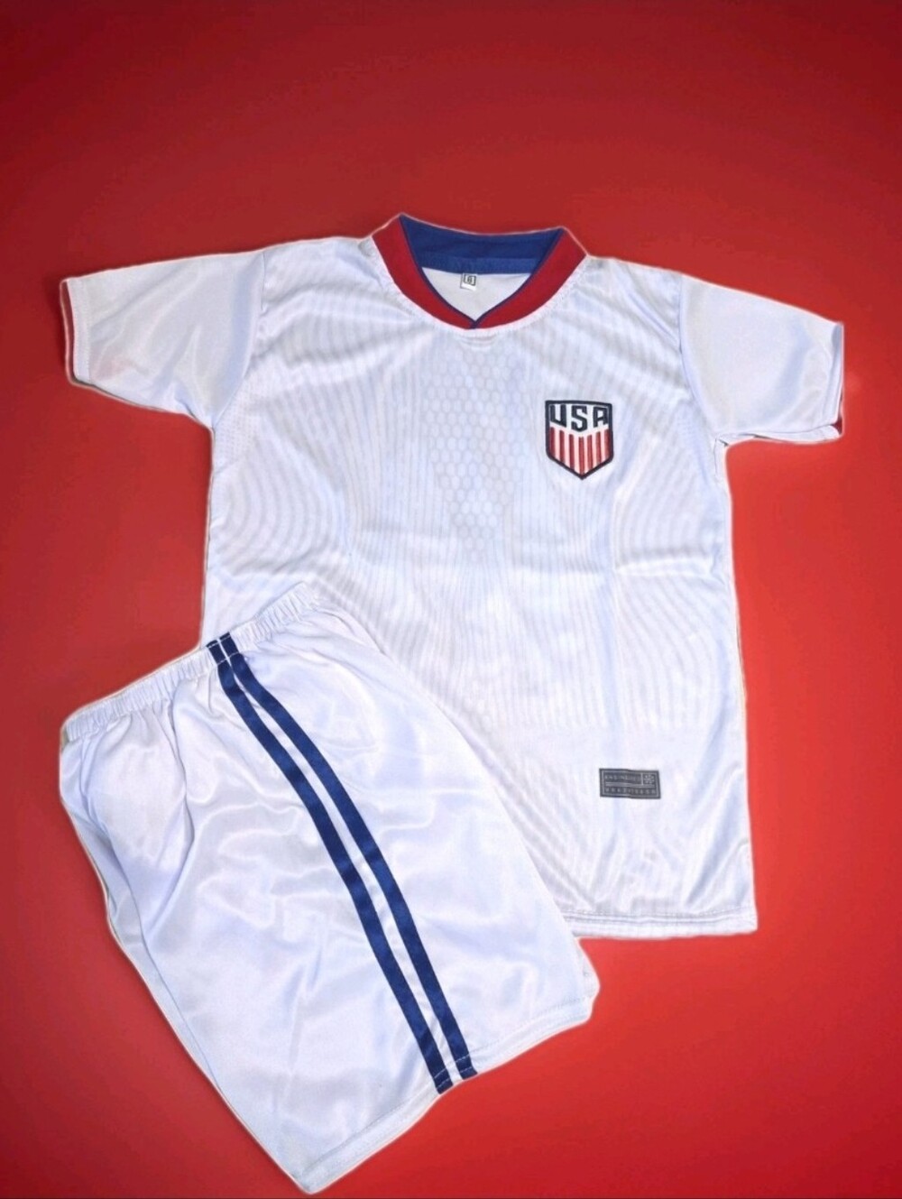 NWOT Pulisic USA Soccer Jersey & Shorts Set Youth 8 USMNT World Cup Kit - Picture 3 of 7